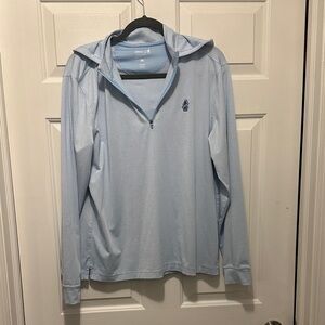 johnnie-O Light Blue Hoodie Sweatshirt